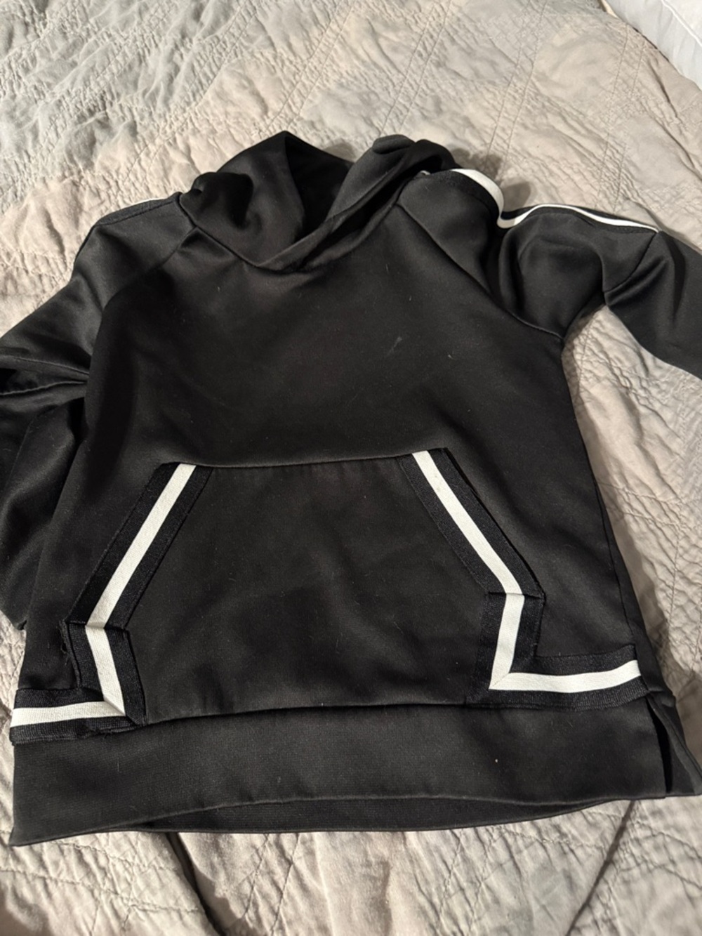 MTA Sport Black Hoodie with White Trim - Kids Sweatshirt